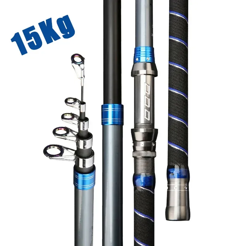 Fishing Rod Surf - 2.1-4.5M Superhard Long Throwing Rod Telescopic