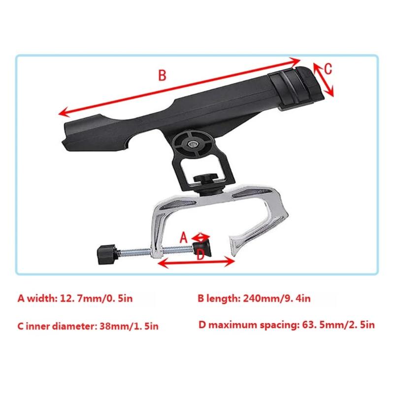 R6FE Adjustable Large Clamps O - Fishing Rod Rack recension och pris