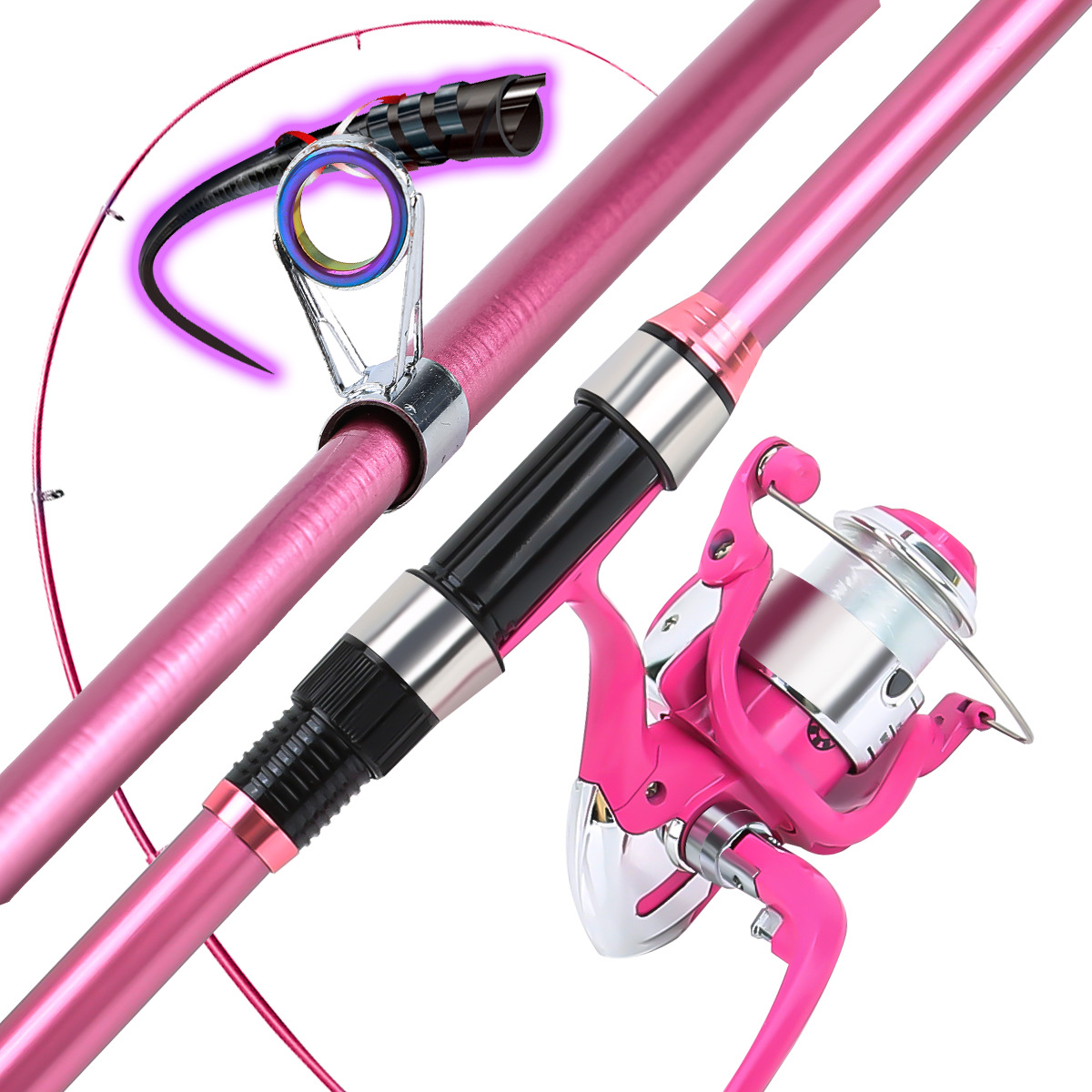Fishing Pole Set Full Kits Wit - Fishing Rod Spinning recension och pris