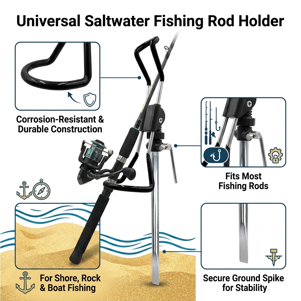 Universal Fishing Rod Support  - Fishing Rod Rack recension och pris