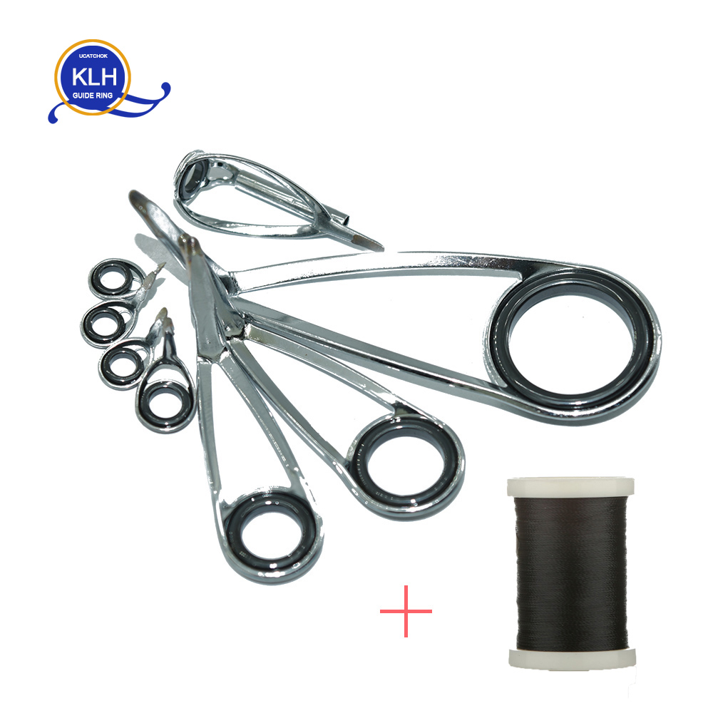8pcs/Kit KLH Bracket Stainless - Fishing Rod Building Kit recension och pris