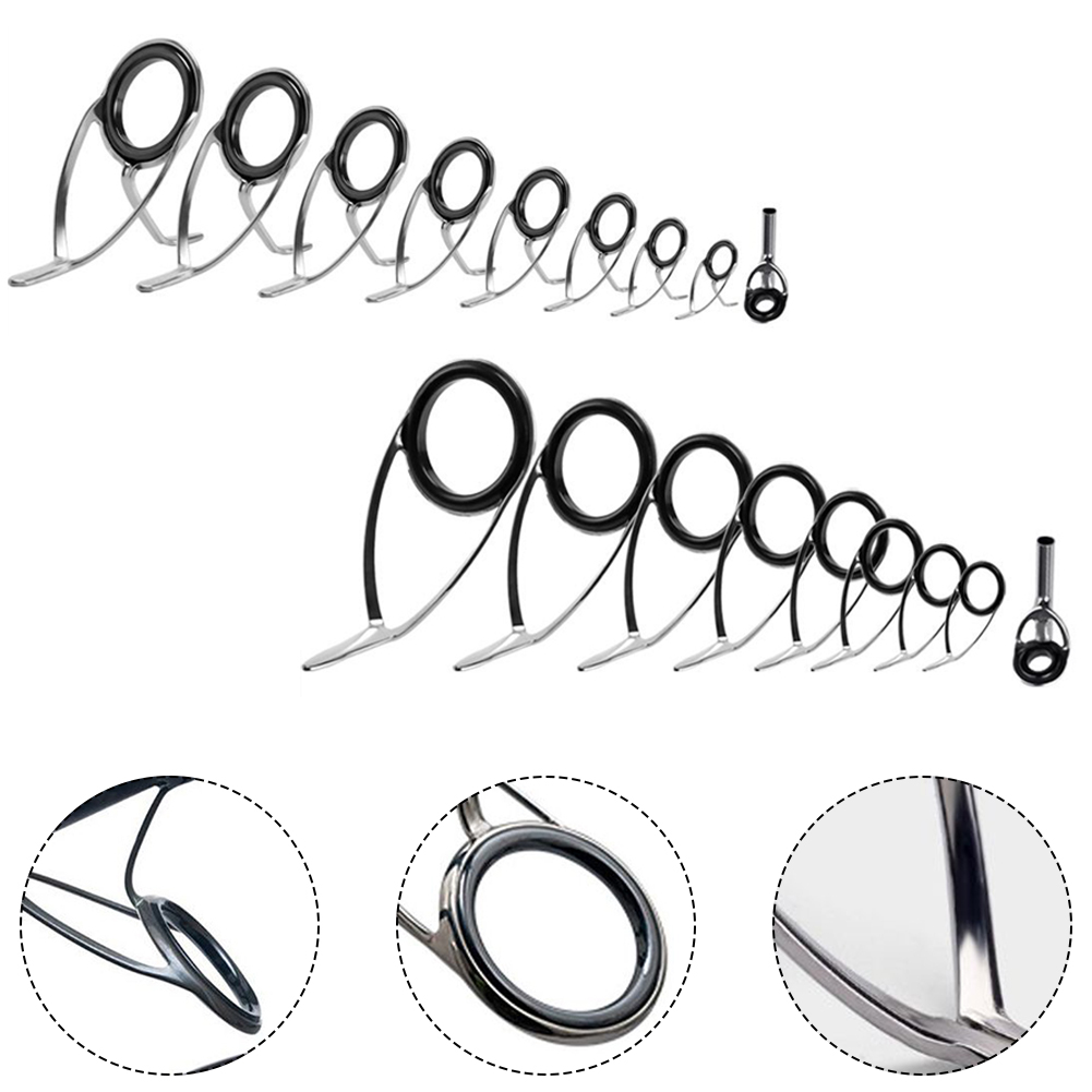 9 Pcs Fishing Rod  Guide Ceram - Fishing Rod Building Kit recension och pris